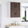 vidaXL Kitchen Wall Cabinets with Door 2 pcs Brown Oak 60 x 31 x 40 cm