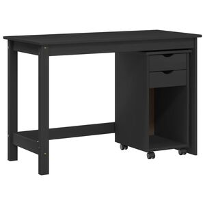 vidaXL Desk Cabinet Set 2 pcs Grey Solid Pine Wood