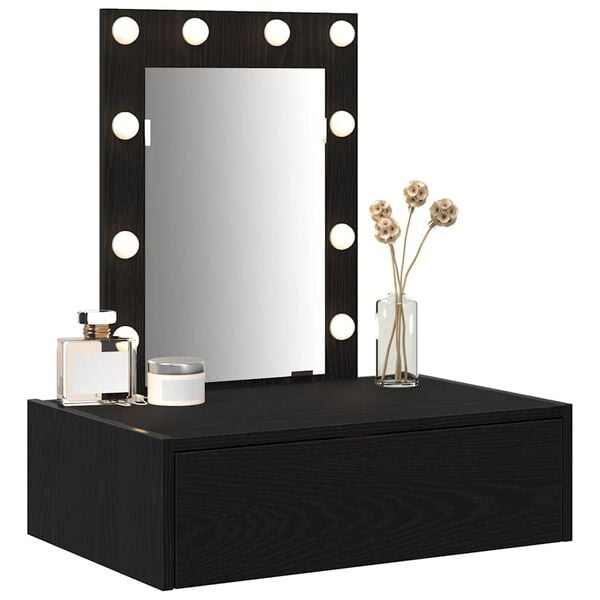vidaXL Dressing Table Black 60 x 40 x 70 cm Engineered Wood