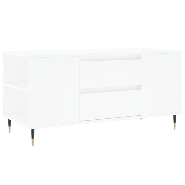 vidaXL Coffee Table White 102x44.5x50 cm Engineered Wood