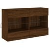 vidaXL 6 Piece TV Wall Cabinet Set with LED Lights Brown Oak