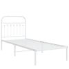vidaXL Metal Bed Frame without Mattress with Headboard White 80x200cm