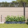 vidaXL Garden Planter 4 pcs LiGht Grey Steel
