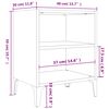 vidaXL Bed Cabinet with Metal Legs Smoked Oak 40x30x50 cm