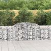 vidaXL Arched Gabion Basket 300x30x80/100 cm Galvanised Iron
