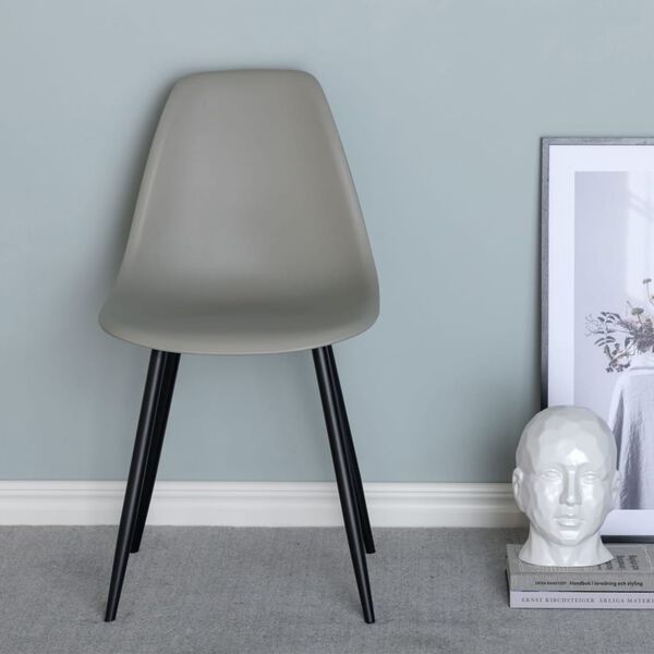 Venture Home Dining Chairs 2 pcs Polar Plastic Grey and Black