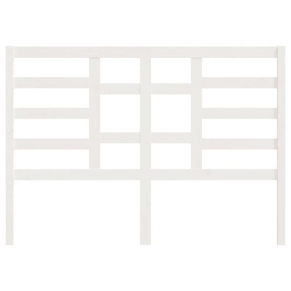 vidaXL Bed Headboard White 141x4x104 cm Solid Wood Pine