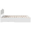 vidaXL Bed Frame with Headboard White 140 x 190 cm Engineered Wood