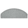 vidaXL Stair Mats 30 pcs 65x24x4 cm Light Grey Half Round Large