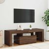 vidaXL TV Cabinet with LED Lights Brown Oak 120x35x40 cm