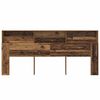 vidaXL Headboard Cabinet Old Wood 220 x 19 x 101.5 cm Engineered Wood