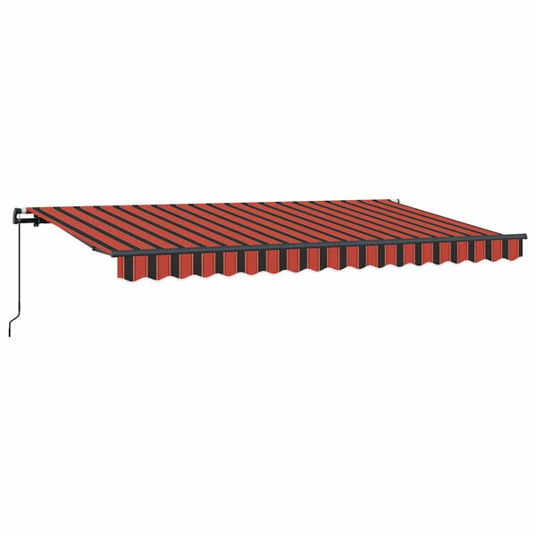 vidaXL Retractable Awning Manual Orange 400 x 200 cm Fabric