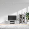 vidaXL TV Cabinet Set with Drawer Concrete Grey Engineered Wood
