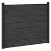 vidaXL Fence Panel WPC and Aluminium Black