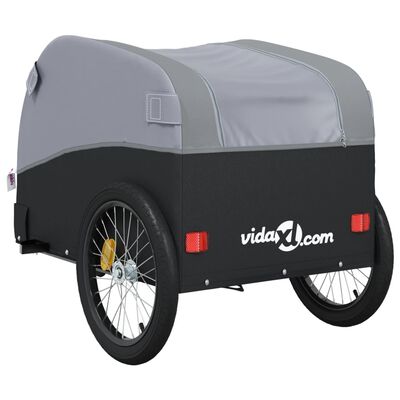 vidaXL Bike Trailer Black and Grey 45 kg Iron