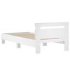 vidaXL Bed Frame without Mattress with Headboard White 75x190 cm Small Single