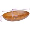 vidaXL Basin Solid Teak Wood 60x40x10 cm