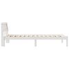 vidaXL Bed Frame with Headboard White 90 x 200 cm Solid Pine Wood