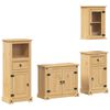 vidaXL 4 Piece Bathroom Furniture Set Corona Solid Wood Pine