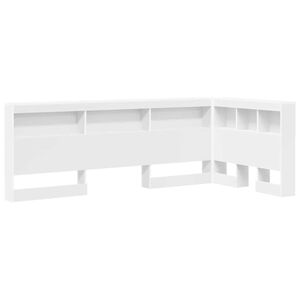 vidaXL Storage Headboard with Shelf White 90 cm Engineered Wood