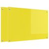 vidaXL Kitchen Backsplash 2 pcs Yellow 90 x 60 cm Tempered Glass