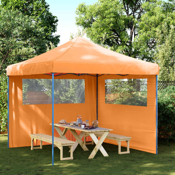 vidaXL Party Tent Folding Orange 292 x 292 x 315 cm Oxford Fabric