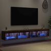 vidaXL TV Cabinet Set with LED Wall-mounted Old Wood Engineered Wood