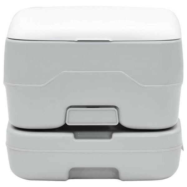 vidaXL Camping Toilet Grey and White 41.5 x 36.5 x 30 cm Polyethylene