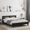 vidaXL Bed Frame without Mattress Black 140x200 cm