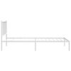 vidaXL Metal Bed Frame without Mattress with Headboard White 80x200cm