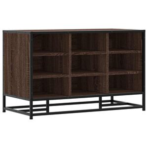 vidaXL Shoe Bench Brown Oak 84x40x53.5 cm Engineered Wood and Metal