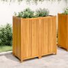 vidaXL Garden Planter with Liner 100x50x100 cm Solid Wood Acacia