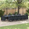 vidaXL Garden Dining Table Anthracite 400 x 100 x 73 cm Poly Rattan