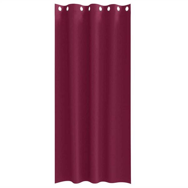 vidaXL Blackout Curtains with Rings 2 pcs Wine Red 225 x 140 cm