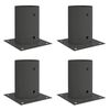 vidaXL Round Ground Anchor 4 pcs Anthracite 15 x 15 x 15 cm Metal