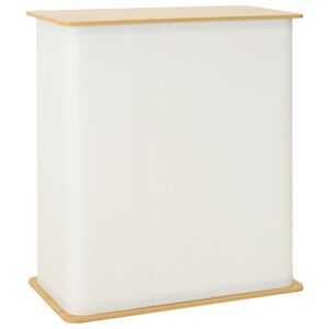 vidaXL Trade Show Counter Light Brown and White 80 x 40 x 93 cm