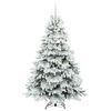 vidaXL Artificial Christmas Tree with 300 LEDs White 210 cm PE and PVC