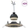 vidaXL Spotlight 24 pcs Brass 9 x 9 x 2.5 cm Metal