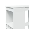 vidaXL Bar Table with Racks White 90x47.5x103.5 cm Engineered Wood
