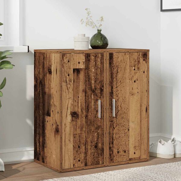 vidaXL Shoe Cabinets 2 pcs Old Wood 32x35x70 cm Engineered Wood