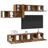 vidaXL TV Cabinet Set with Drawer 7 pcs Old Wood Engineered Wood