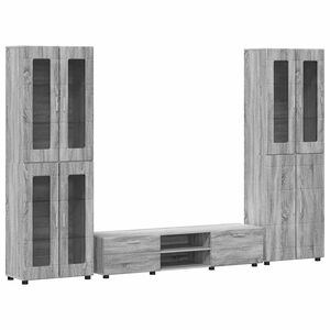 vidaXL TV Cabinet Set FLORIN 3 pcs Grey Sonoma Engineered Wood