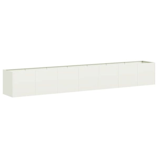 vidaXL Planter White 280x40x40 cm Cold-rolled Steel