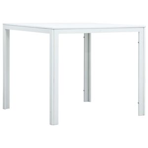 vidaXL Coffee Table White 78x78x74 cm HDPE Wood Look