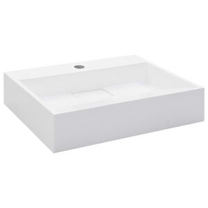 vidaXL Wash Basin 50x38x13 cm Mineral Cast/Marble Cast White