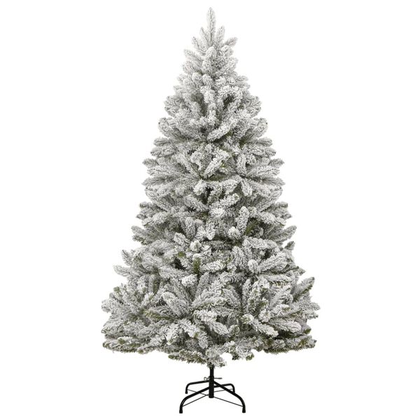 vidaXL Artificial Hinged Christmas Tree with Flocked Snow 300 cm