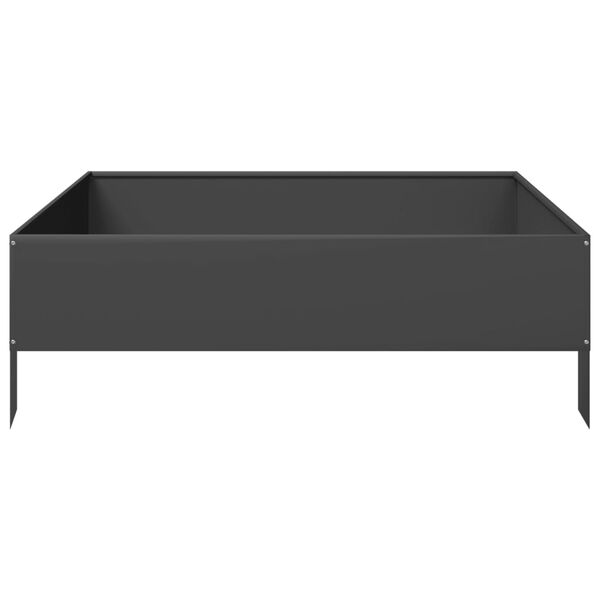 vidaXL Garden Raised Bed Black 100x100x33.5 cm Steel