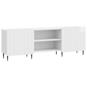 vidaXL TV Cabinet High Gloss White 150 x 31 x 52 cm Engineered Wood
