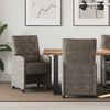 vidaXL Dining Chairs with Wheels 2 pcs Dark grey 58 x 67 x 97 cm