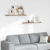 vidaXL Wall Shelf 2 pcs Brown 100 x 9 x 3 cm Engineered Wood